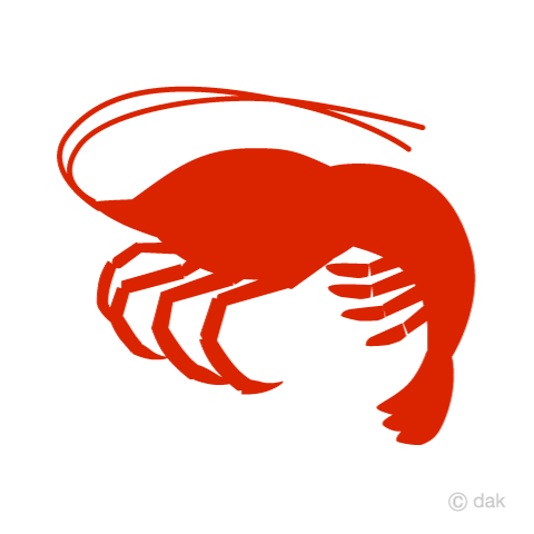 480x480 Free Red Silhouette Shrimp Cartoon Amp Clipart