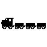 160x160 Silhouette Of A Toy Train Stock Image And Royalty Free Vector