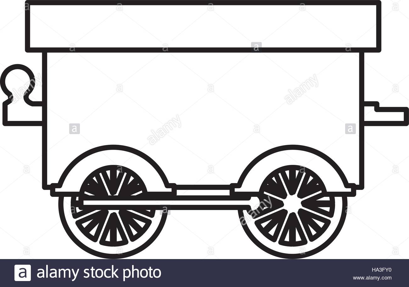 1300x914 Silhouette Wagon Train Toy Icon Vector Illustration Stock Vector