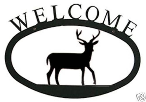 500x348 Wrought Iron Cabin Lodge Welcome Sign