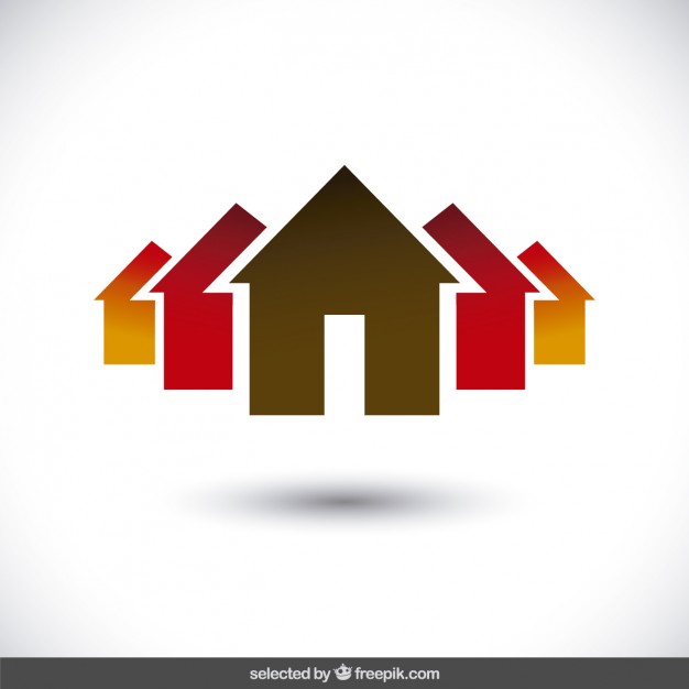 626x626 Property Logo With House Silhouettes Vector Free Download
