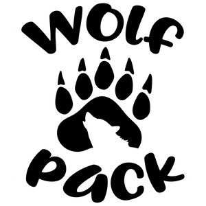 300x300 Wolf Pack Logo Silhouette Design, Silhouettes And Wolf