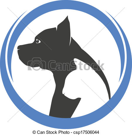 450x458 Dog And Cat Silhouettes Logo. Dog And Cat Silhouettes Eps