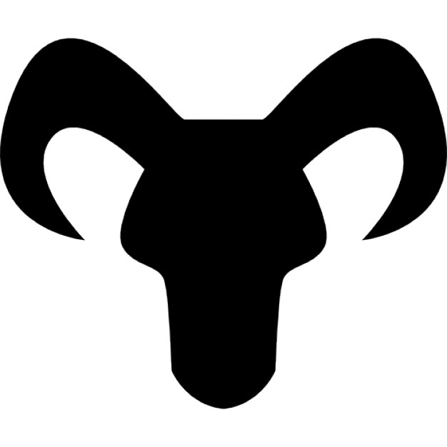 626x626 Capricorn Astrological Sign Of Head Black Silhouette With Horns
