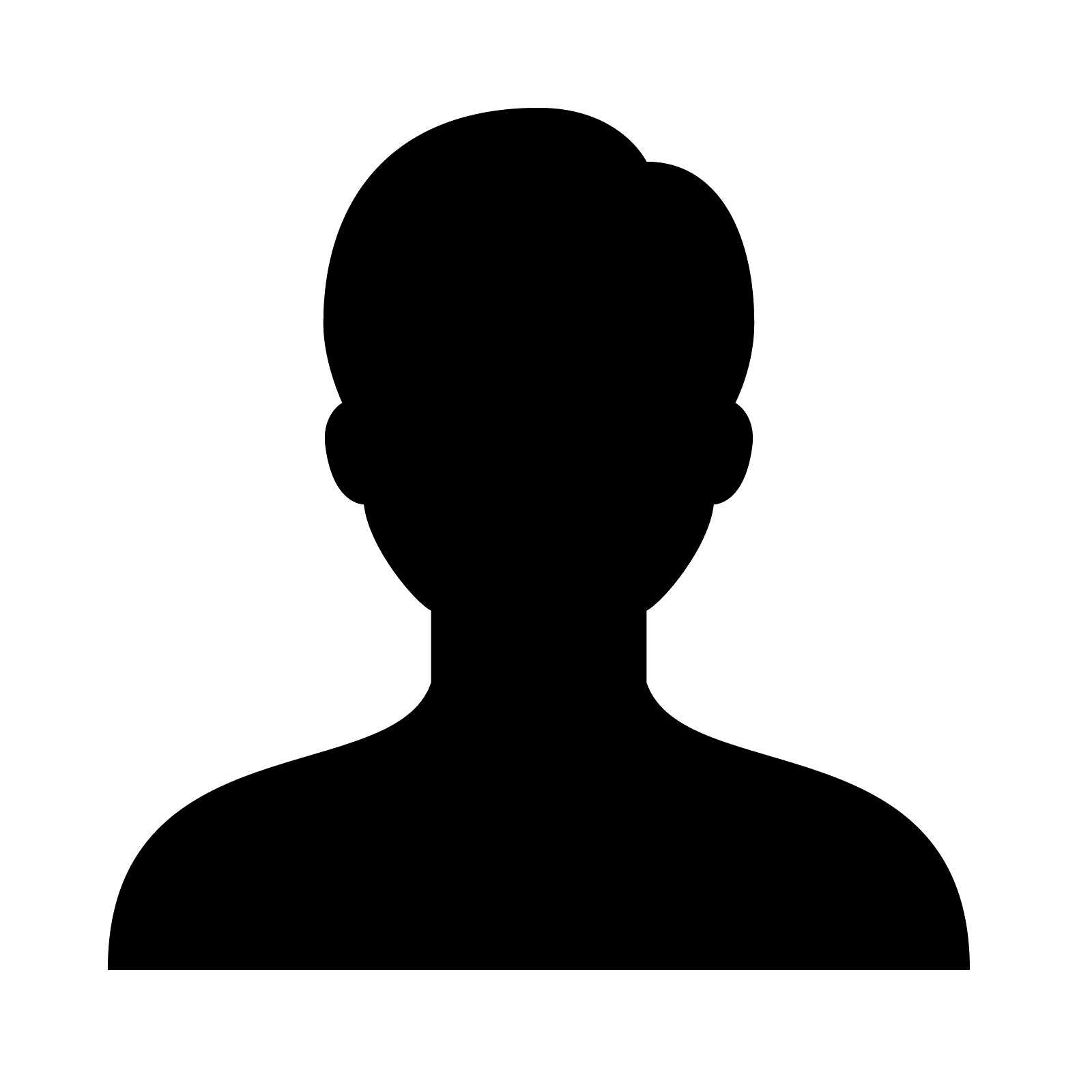 1600x1600 Male Head Silhouette Logo