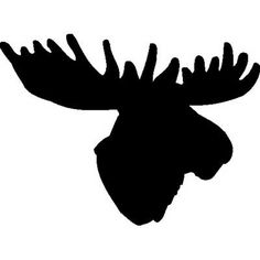 236x236 Big Moose Head Silhouette Vinyl Wall Art Sticker Verybig Eco