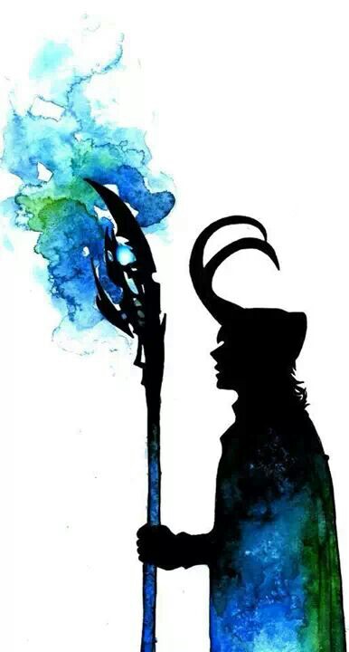 386x720 Loki Silhouette. I Love This Painting! Simple Yet Effective