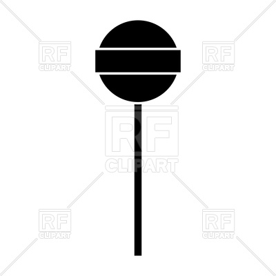 400x400 Lollipop Silhouette Royalty Free Vector Clip Art Image