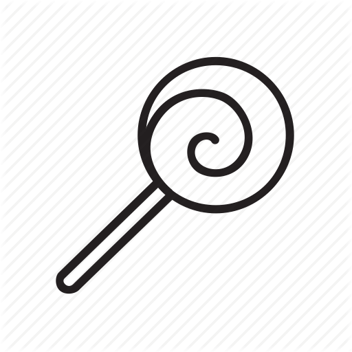 512x512 Lollipop Clipart Black And White