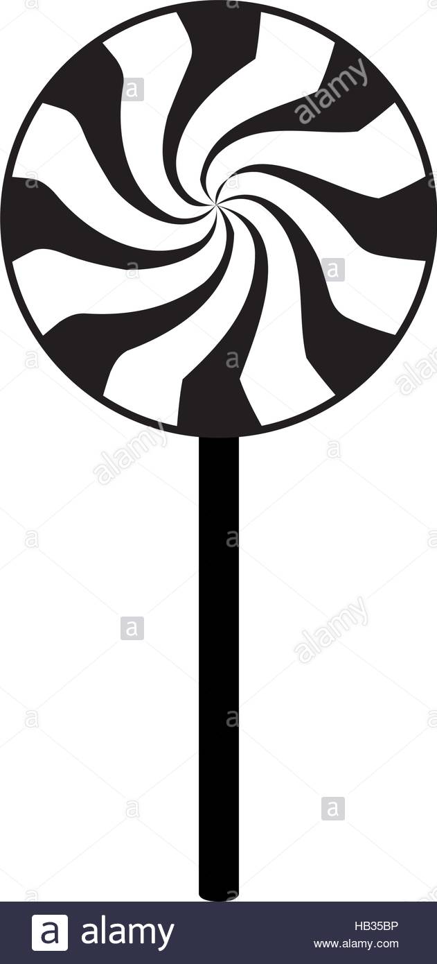 631x1390 Silhouette Of Sweet Lollipop Candy Icon Over White Background