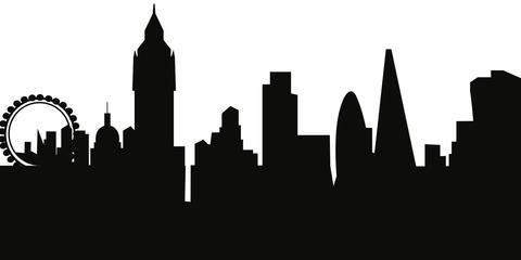 480x240 London, England Skyline Silhouette Cityscape Purses And Pillows