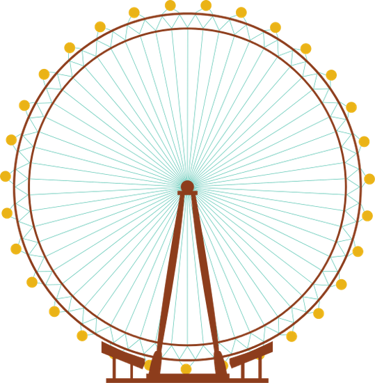 539x550 London Eye Icon Vector