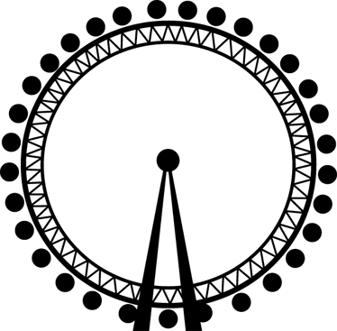 374x367 London Eye Clipart