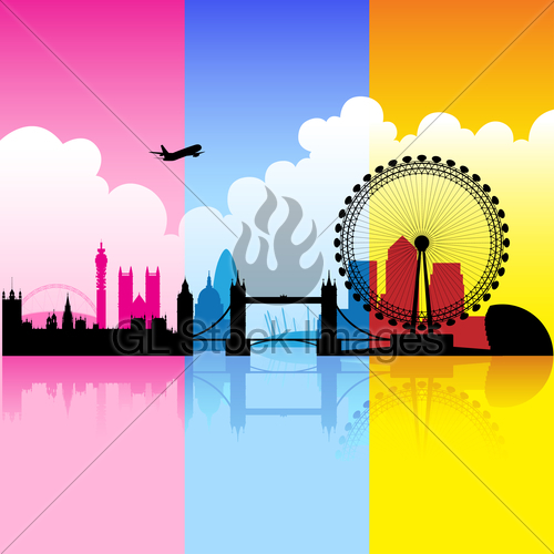 500x500 Colorful City Of London Gl Stock Images