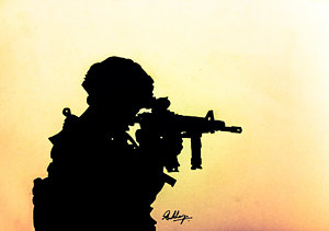300x211 Lone Soldier Art Fine Art America