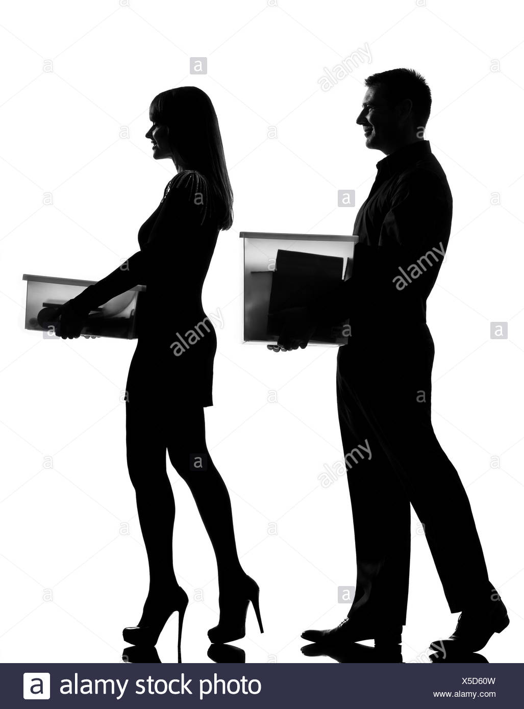 1027x1390 Silhouette Man Woman Walking In Black And White Stock Photos