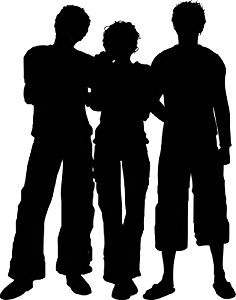 236x300 People Silhouette Wall Decals