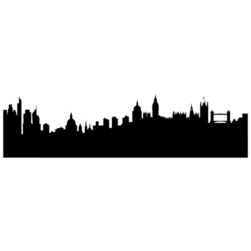 500x500 London Skyline Silhouette Lily's Birthday Ideas