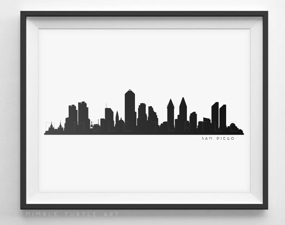 Long Beach Skyline Silhouette at GetDrawings | Free download