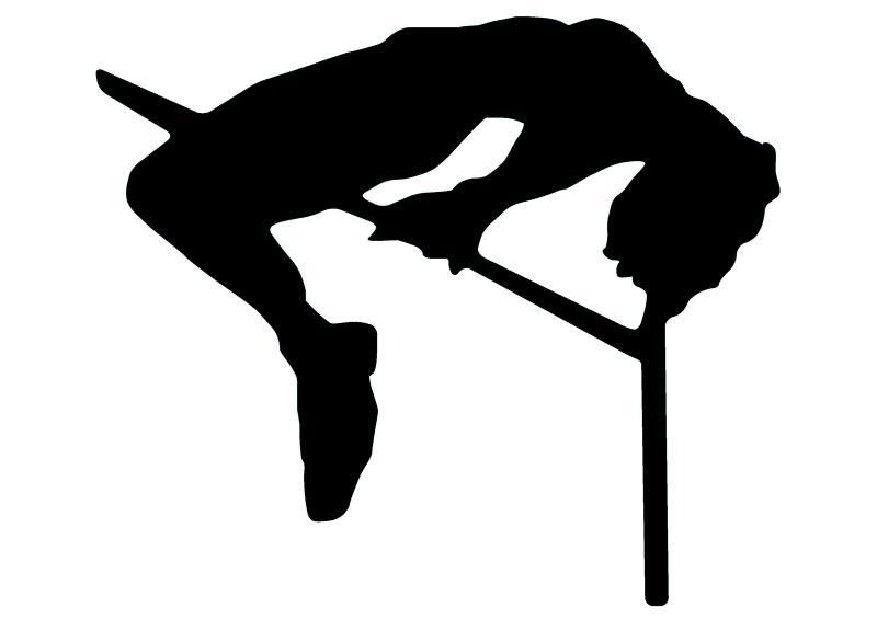 800x565 High Jump Track And Field Silhouette