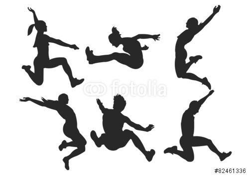 500x354 Long Jump Silhouette Images
