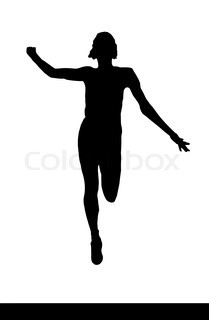 209x320 Long Jump Silhouette On White Background Stock Vector Colourbox