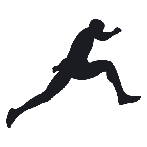 512x512 Man Long Jump Silhouette