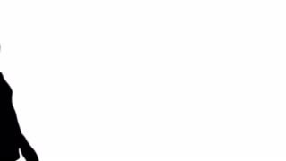 320x180 Silhouette Of Obese Zombie With Long Hairs Walking Across