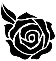 214x235 Smart Design Rose Clipart Black And White Svg Etsy Silhouette