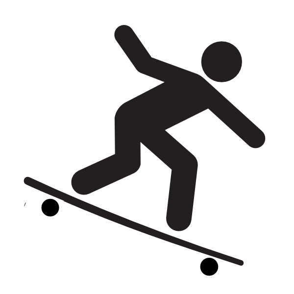 600x600 Longboarding Clip Art