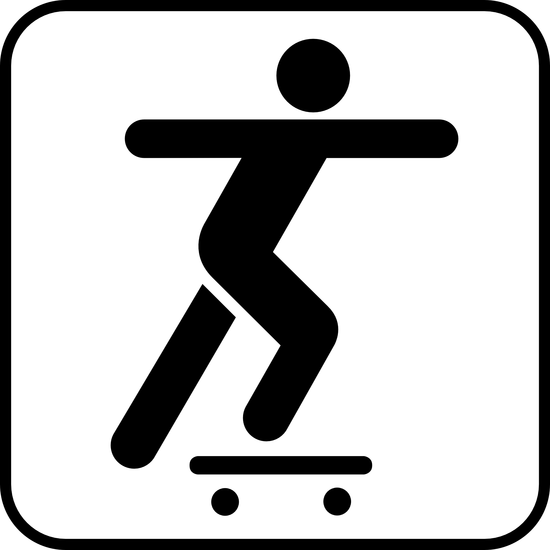 1919x1920 Skateboarding Longboard Extreme Sport Clip Art