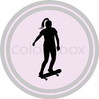 320x320 Group Of Skateboarders Practice On Terrain Silhouette Vector