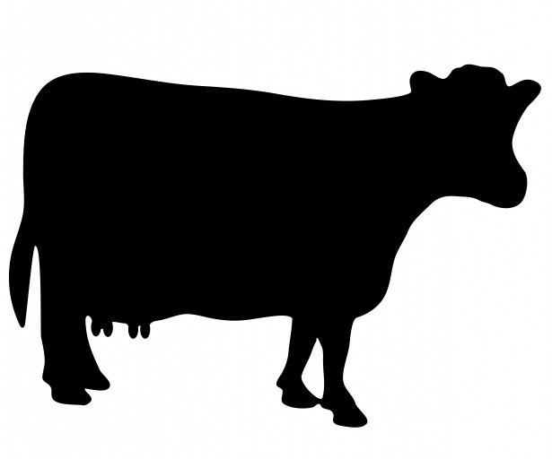 615x512 Cow Face Silhouette Clip Art