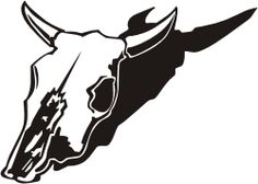 236x168 Bull Skull With Indian Arrows 3.5 Inch Sticker Vinyl Decal