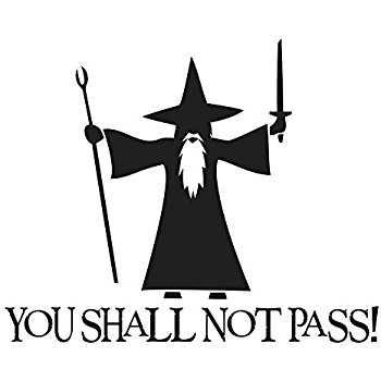 350x350 You Shall Not Pass Gandoff White Vinyl Carlaptop
