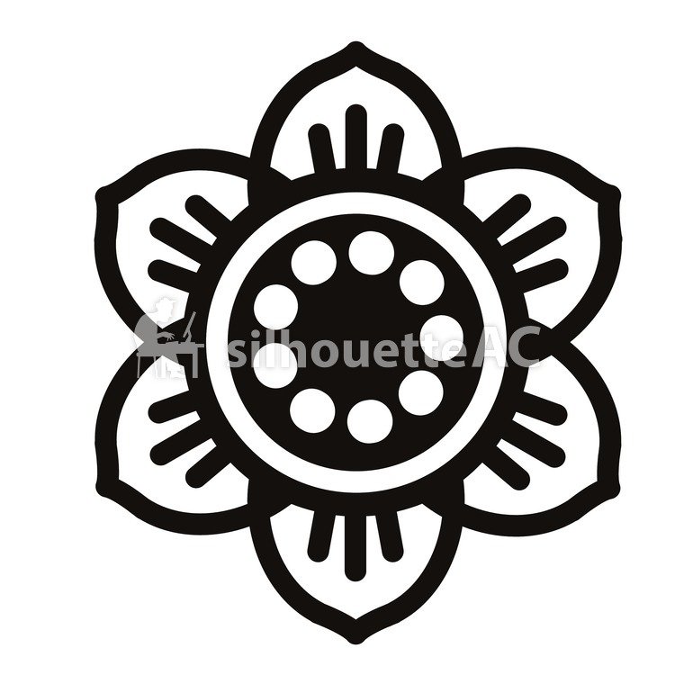 750x750 Free Silhouette Vector Icon, Simple, A Lotus