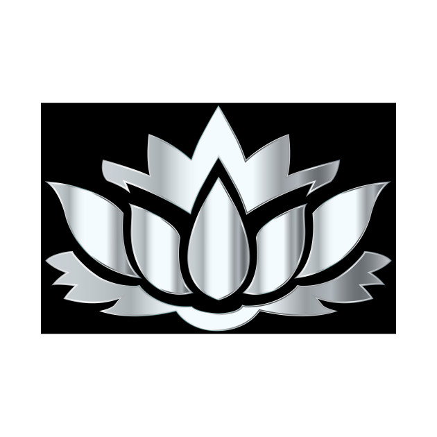 630x630 Limited Edition. Exclusive Silver Lotus Flower Silhouette