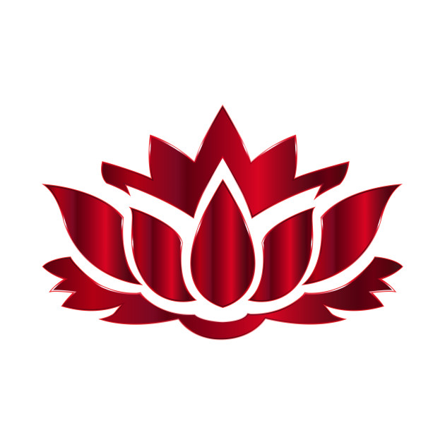 630x630 Limited Edition. Exclusive Vermillion Lotus Flower Silhouette No
