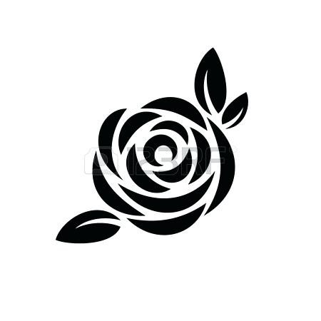 450x450 Simple Flower Outline Stock Vector Illustration And Royalty Rose