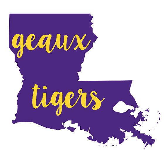 570x553 Geaux Tigers Lsu Decal Vinyl Monogram Sticker By Yrstrulydesigns