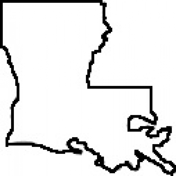 700x700 Louisiana State Map Outline