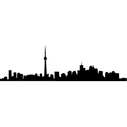 501x501 Toronto Skyline Silhouette Large Vinyl Wall Decal By Wallstickz