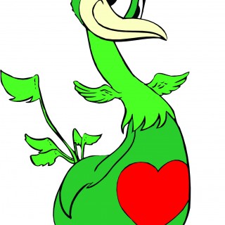 320x320 Royalty Free Vector Of Monster Love Cartoon Characters Bird