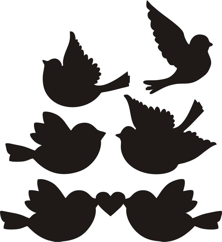 733x799 Love Birds Silhouette Vectors Coreldraw Vector (.cdr) File Free