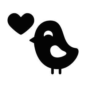 283x283 Bird In Love Silhouette Silhouette Of Bird In Love