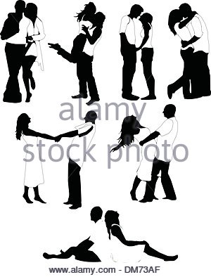 300x394 Couple Kissing Wedding Romantic Outline Stock Vector Art