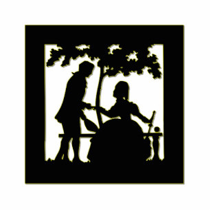 307x307 Couple Silhouette Photo Statuettes, Cutouts Amp Sculptures Zazzle