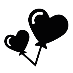 255x255 Balloons Heart Silhouette Silhouette Of Balloons Heart