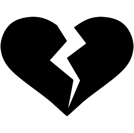 263x262 Broken Heart Silhouette Cricut Silhouette, Free