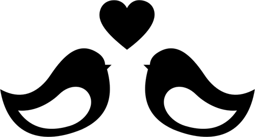 500x270 Love Birds Silhouette Public Domain Vectors